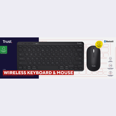 Lyra Wireless Keyboard & Mouse Set - black