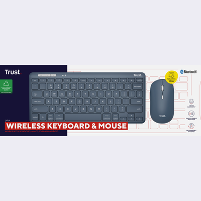 Lyra Wireless Keyboard & Mouse Set - blue