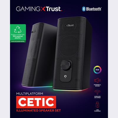 GXT 612 Cetic Bluetooth® Gaming Speaker Set  -  Black  
