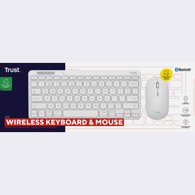 Lyra Wireless Keyboard & Mouse Set - white