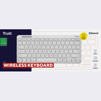 Lyra Compact Wireless Keyboard - White