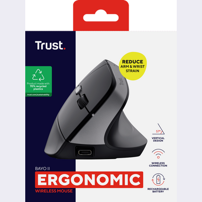 Bayo II Ergonomic Wireless Mouse