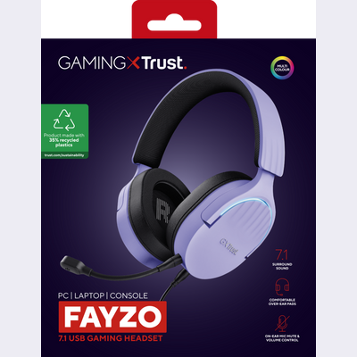 GXT490P Fayzo 7.1 USB Gaming Headset - Purple