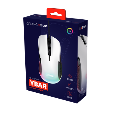 GXT 922W YBAR Gaming Mouse - white