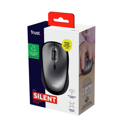 Yvi+ Silent Wireless Mouse Eco - black