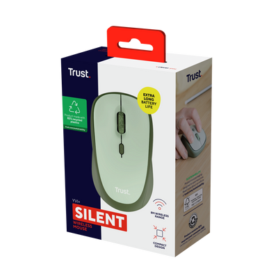 Yvi+ Silent Wireless Mouse Eco - green