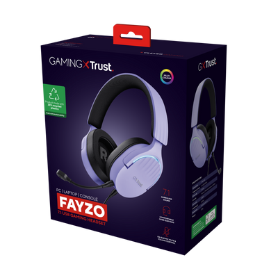 GXT490P Fayzo 7.1 USB Gaming Headset - Purple