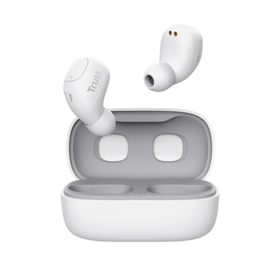 Nika Compact Bluetooth Wireless Earphones - white-Front