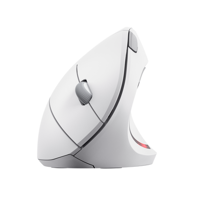 Verto Ergonomic Wireless Mouse - White-Front