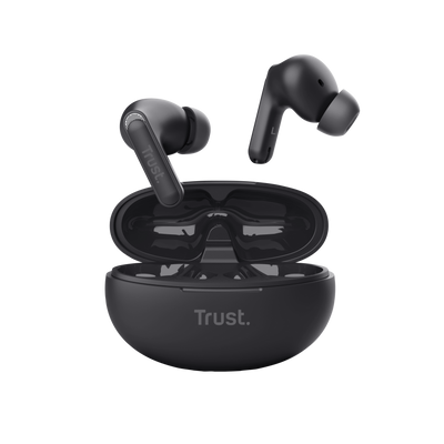 Yavi Bluetooth ENC Earbuds - Black-Front