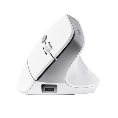 Bayo II Ergonomic Wireless Mouse - White