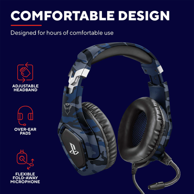GXT 488 Forze-B PS4 Gaming Headset PlayStation® official licensed product - blue