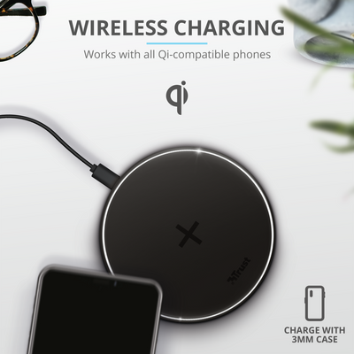 Qylo Fast Wireless Charging Pad 7.5/10W - black