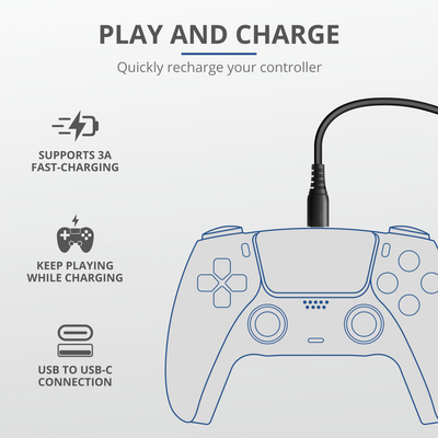GXT 226 Play & Charge Cable 3m For PS5