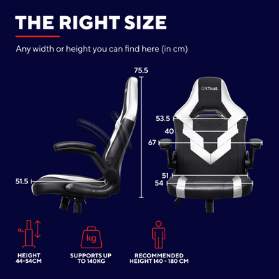 GXT 703W Riye Gaming Chair - White UK