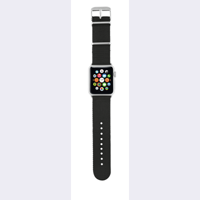 Nylon Wrist Band for Apple Watch 42mm - black