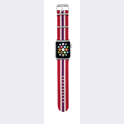 Nylon Wrist Band for Apple Watch 42mm - red striped