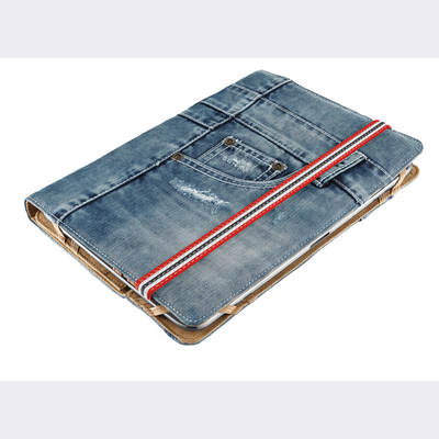 Jeans Folio Stand for 10” tablets - blue denim