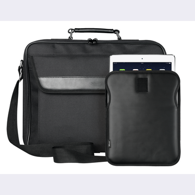 16" Laptop bag incl. carbon-look sleeve for 10" tablets