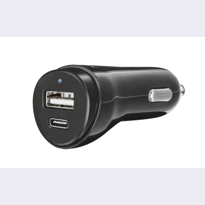 Fast Dual USB-C & USB Car Charger for phones & tablets