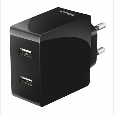 2x12W Fast Dual USB Wall Charger for phones & tablets