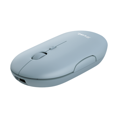 Puck Rechargeable Bluetooth Wireless Mouse - blue-Visual