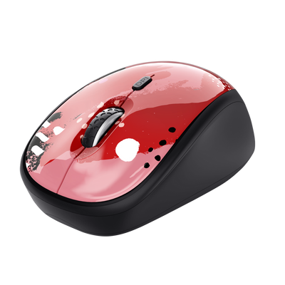 Yvi Wireless Mouse - red brush-Visual
