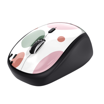 Yvi Wireless Mouse - pink circles-Visual