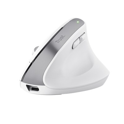 Bayo+ Multidevice Ergonomic Wireless Mouse - White-Visual