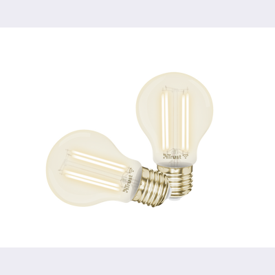 Smart WIFI LED Filament Bulb White Ambience E27 (duo-pack)-Visual